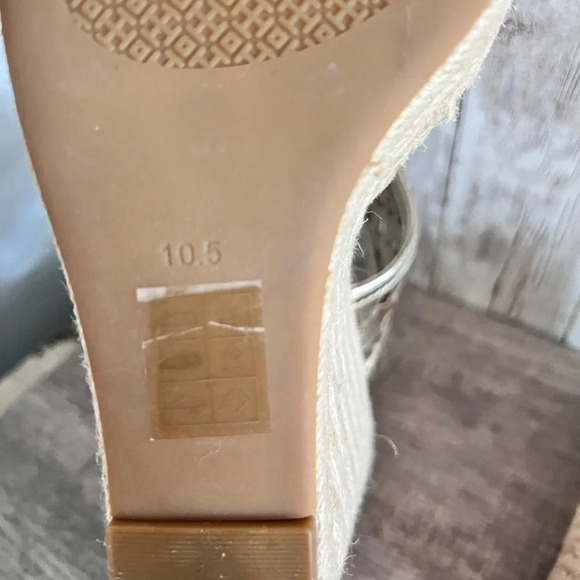 Tory Burch Gold Woven Espadrilles Size 10.5 - Picture 4 of 5